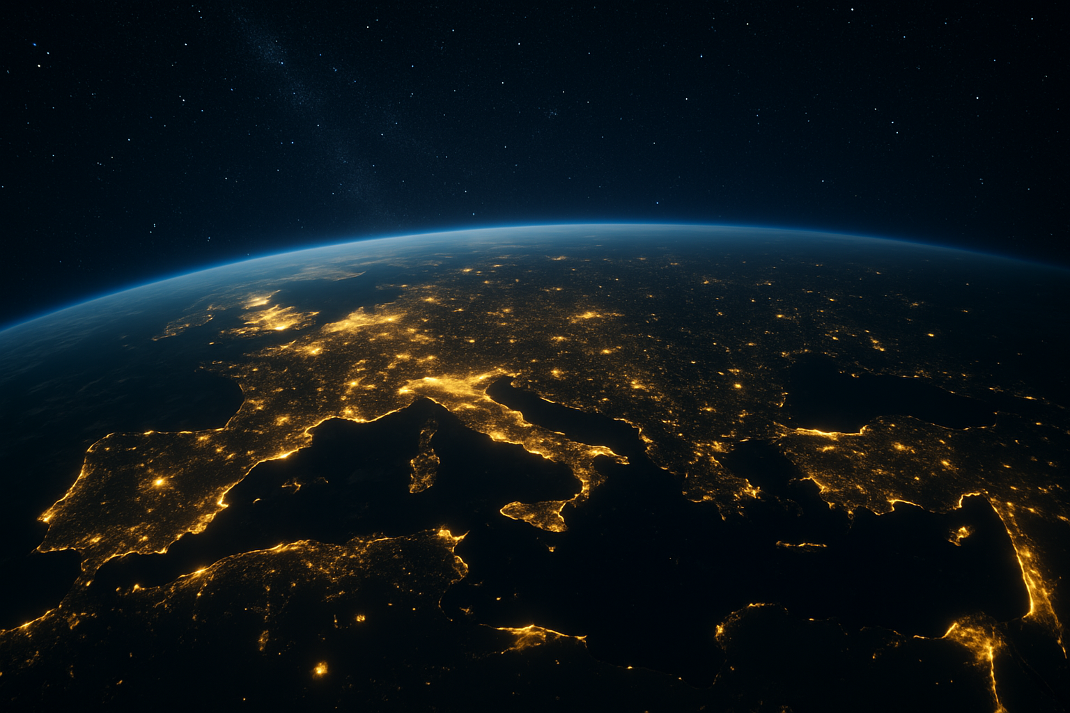 Earth from space showing Japan-Malaysia connection